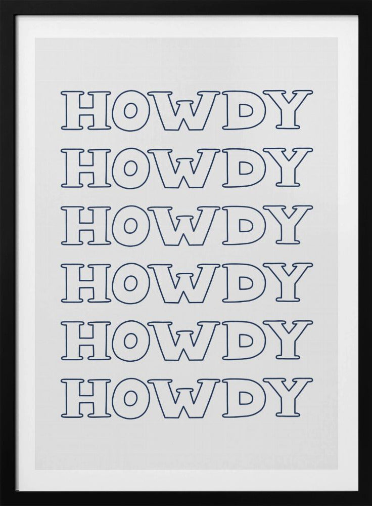 Navy Blue Howdy | Poster