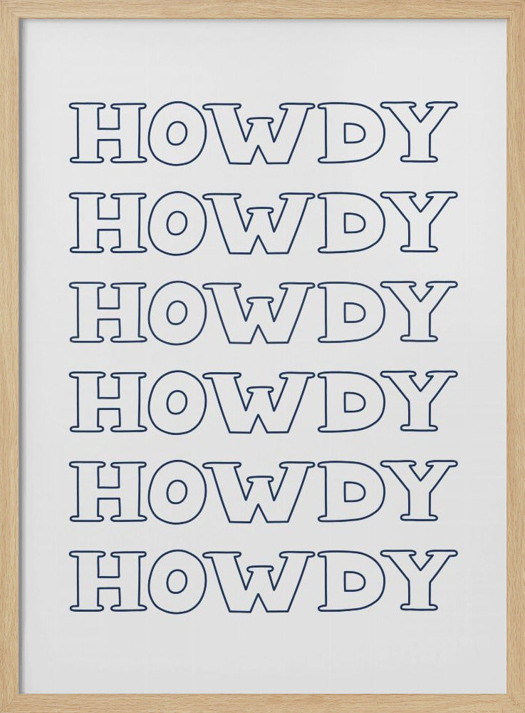 Navy Blue Howdy | Poster