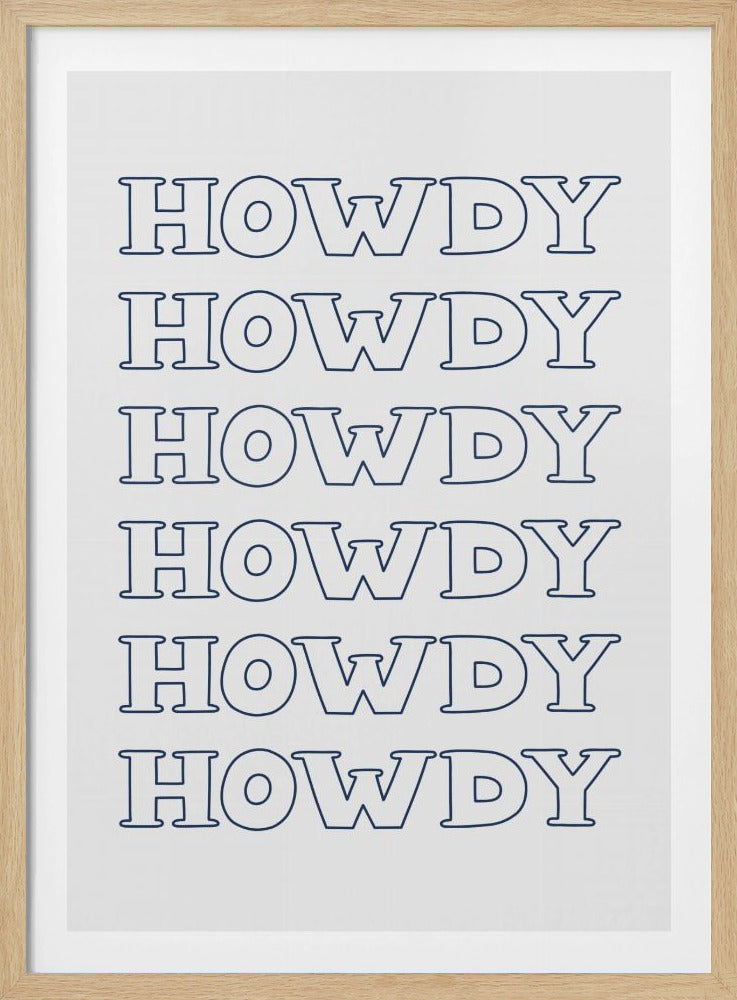 Navy Blue Howdy | Poster