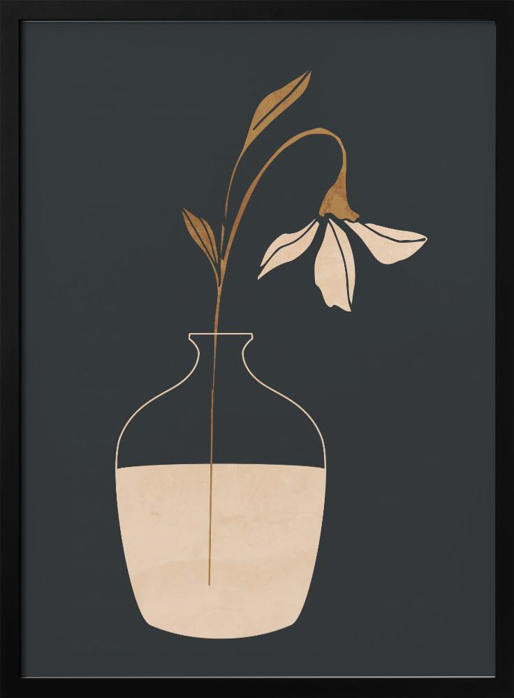 Minimal Abstract Art Vase Flower | Poster