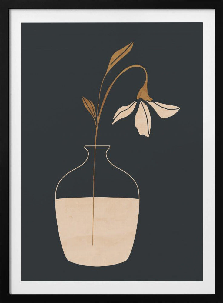 Minimal Abstract Art Vase Flower | Poster
