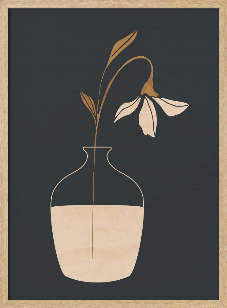 Minimal Abstract Art Vase Flower | Poster