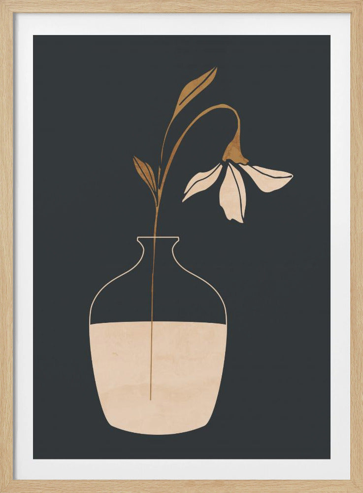 Minimal Abstract Art Vase Flower | Poster