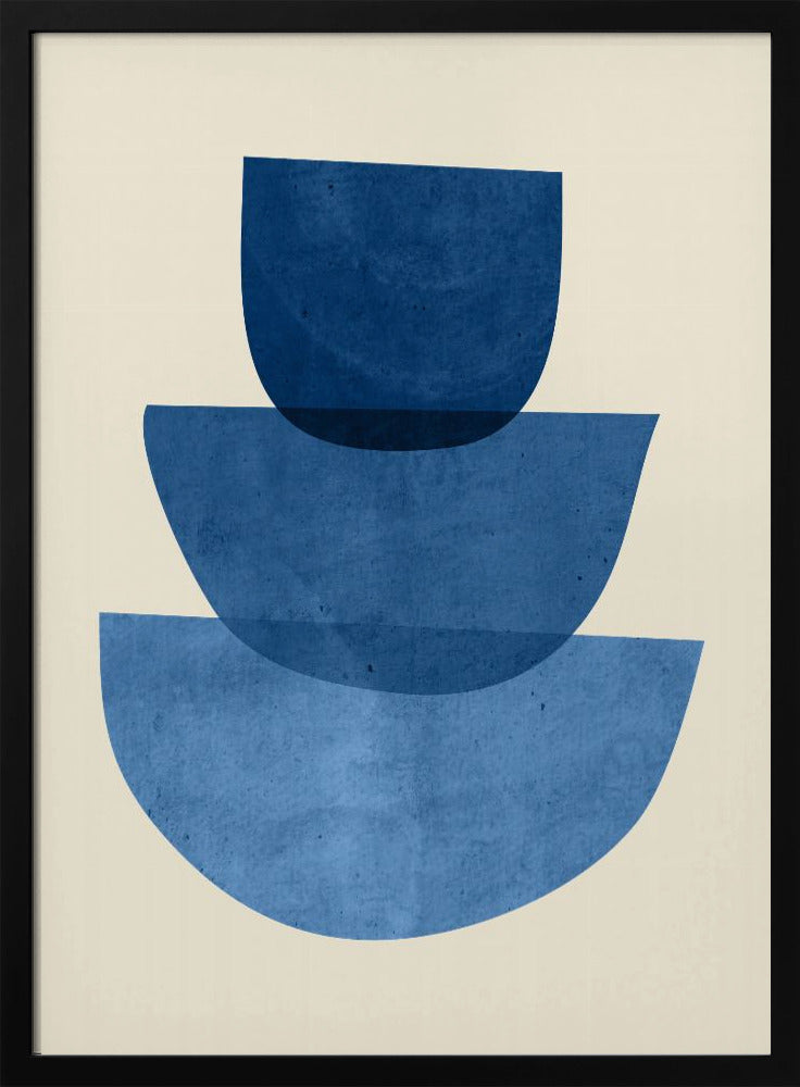 Geometric Abstract Shapes Blue | Poster