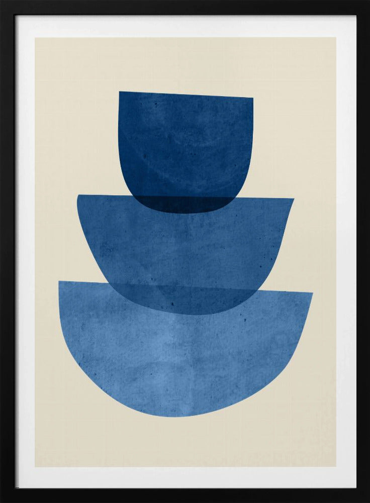 Geometric Abstract Shapes Blue | Poster