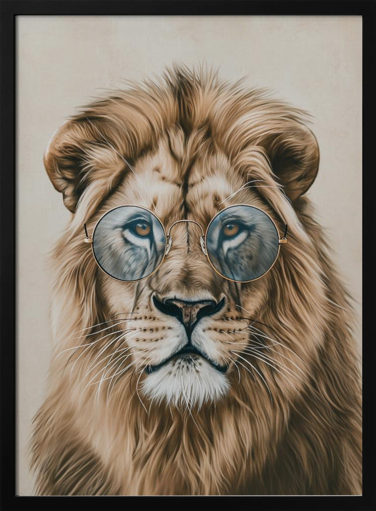 Lion in Glasses | Poster