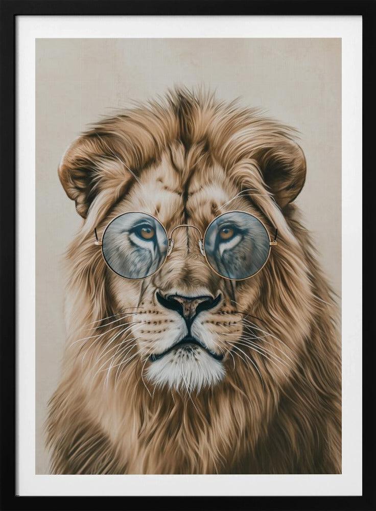 Lion in Glasses | Poster