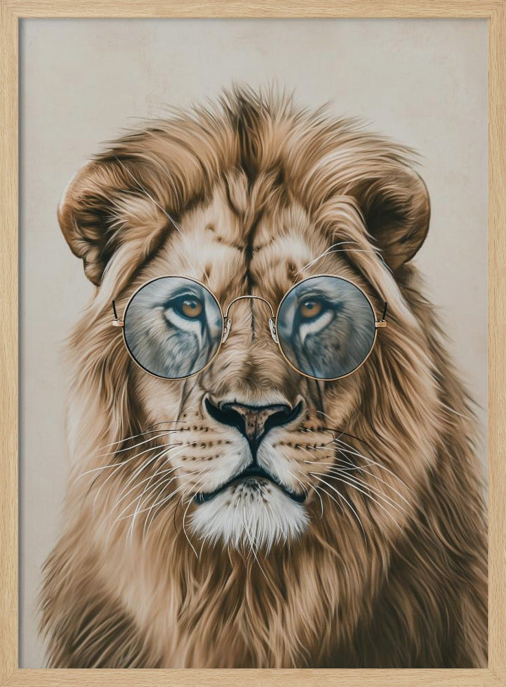 Lion in Glasses | Poster