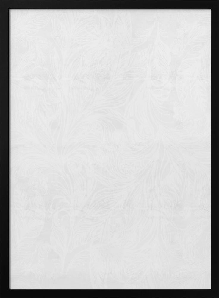 Elegant White Floral Pattern | Poster