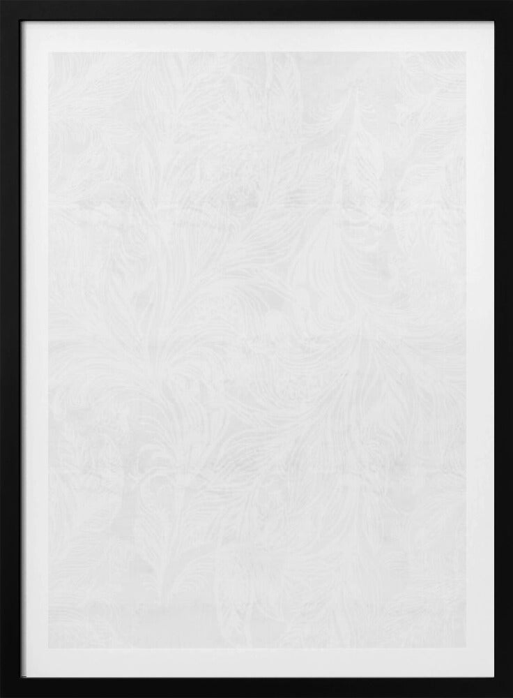 Elegant White Floral Pattern | Poster