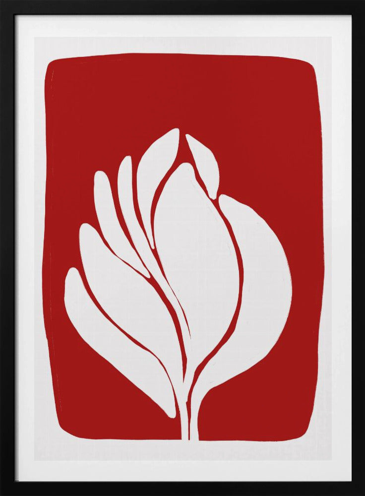 White Blossom Silhouette | Poster