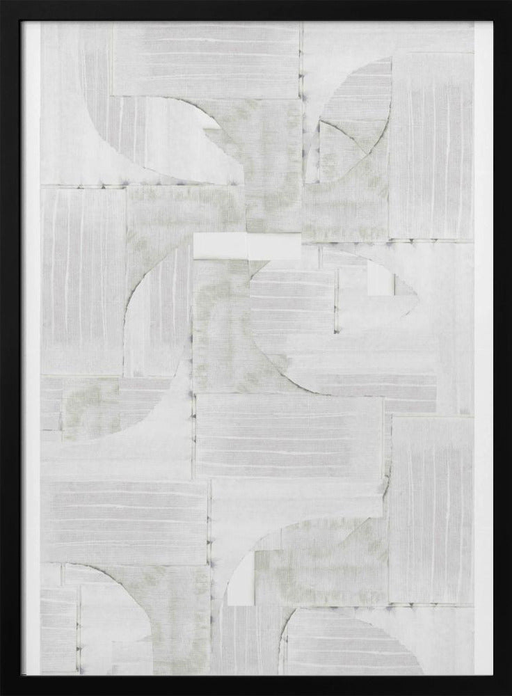 Geometric White Shapes | Poster