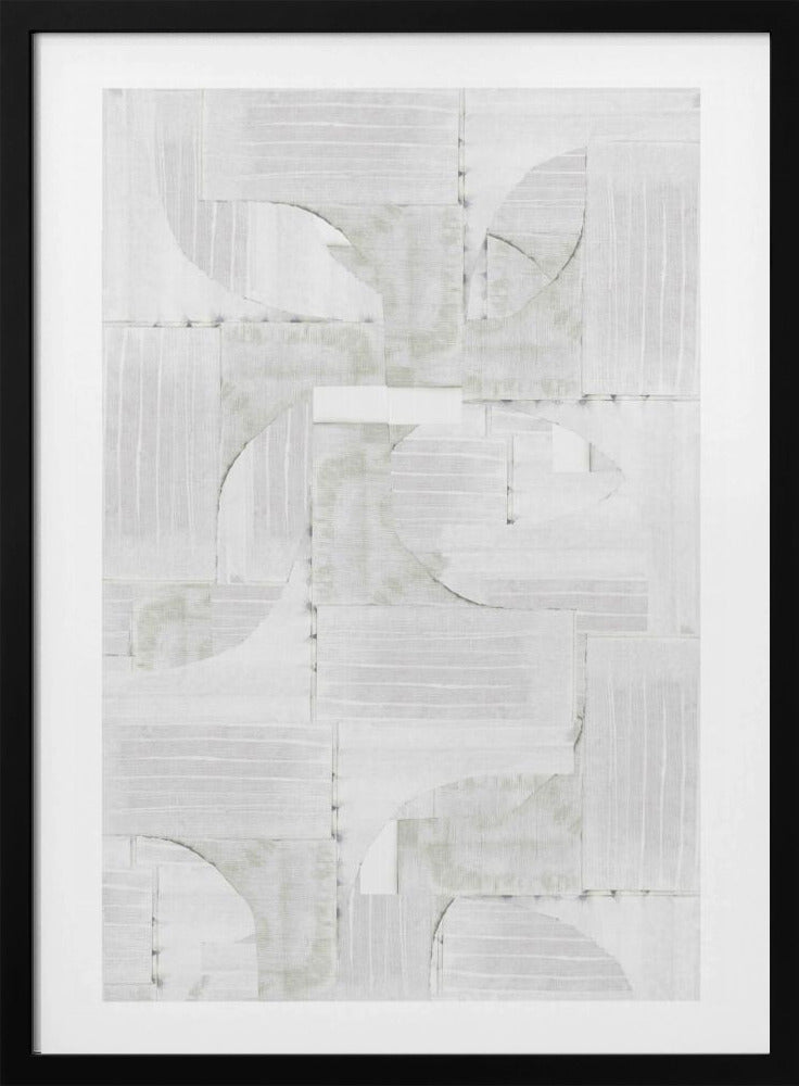 Geometric White Shapes | Poster