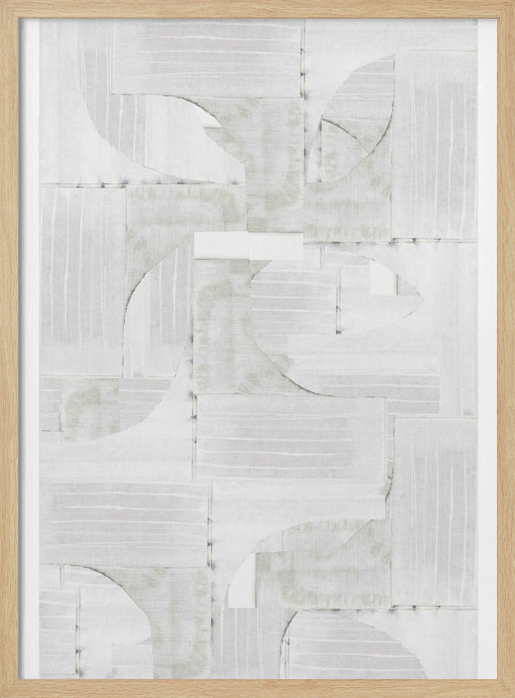 Geometric White Shapes | Poster