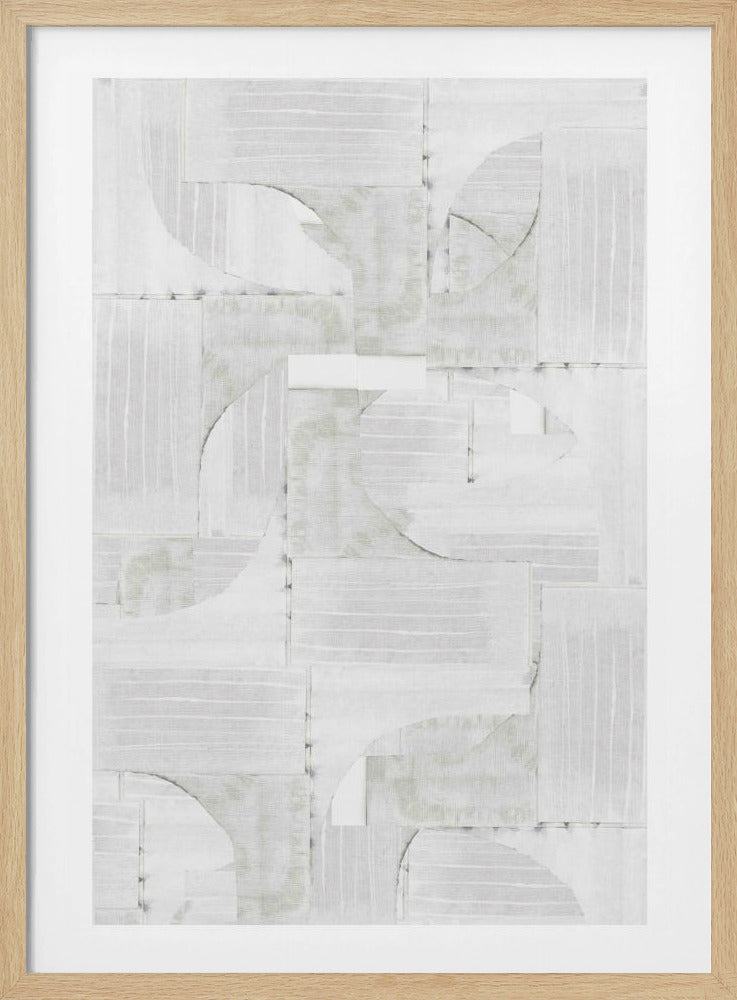 Geometric White Shapes | Poster