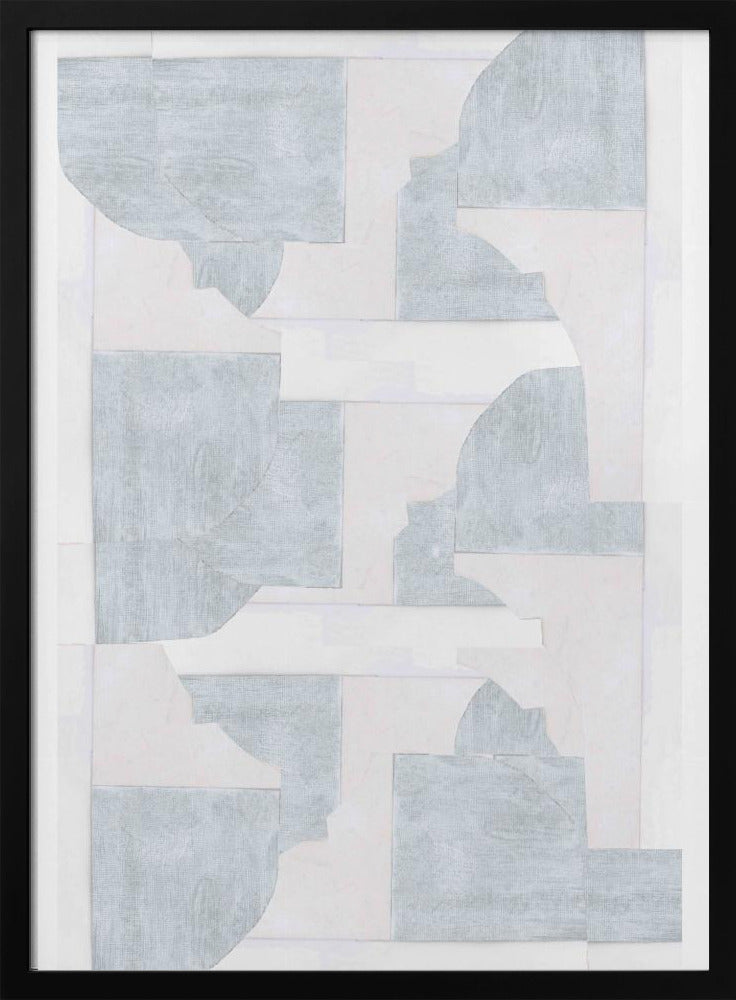 Geometric White Shapes | Poster