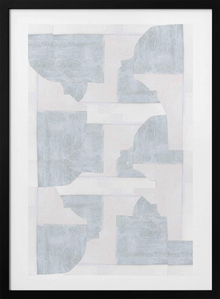 Geometric White Shapes | Poster