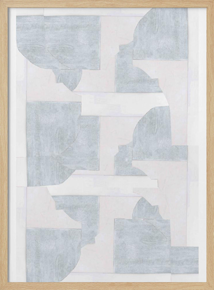 Geometric White Shapes | Poster