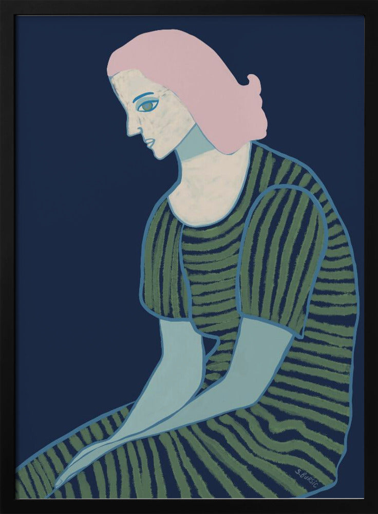 Lady sitting | Poster