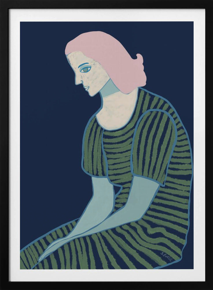 Lady sitting | Poster