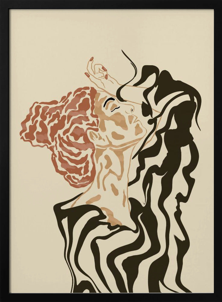 Woman In a Striped Blouse | Poster