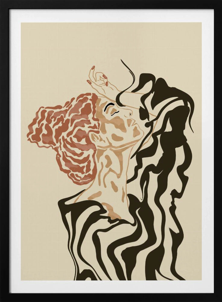 Woman In a Striped Blouse | Poster