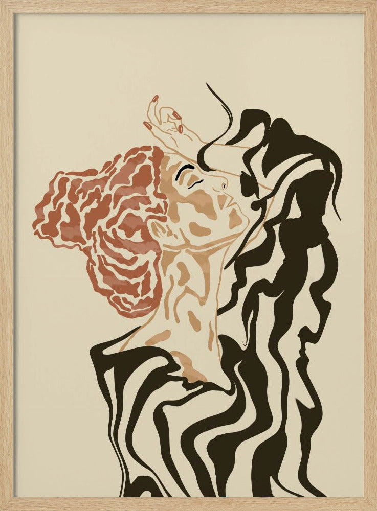 Woman In a Striped Blouse | Poster