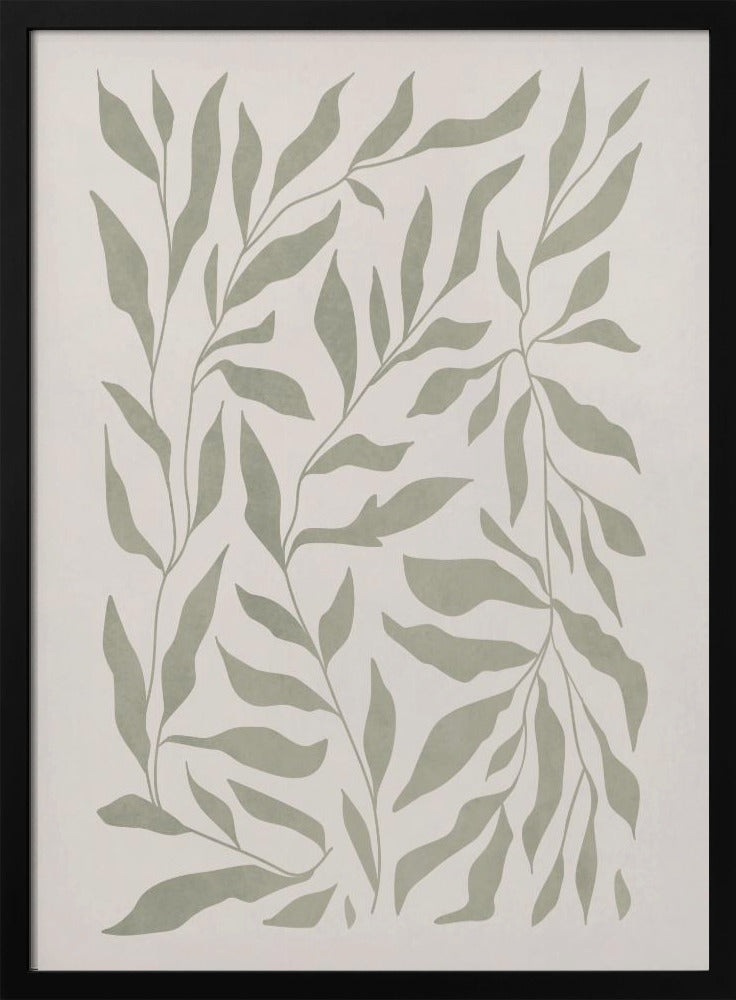 Olive Green Leaves | Poster