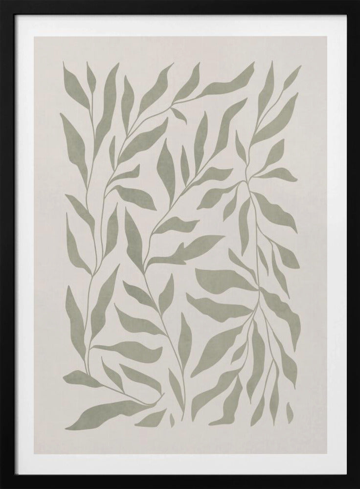 Olive Green Leaves | Poster