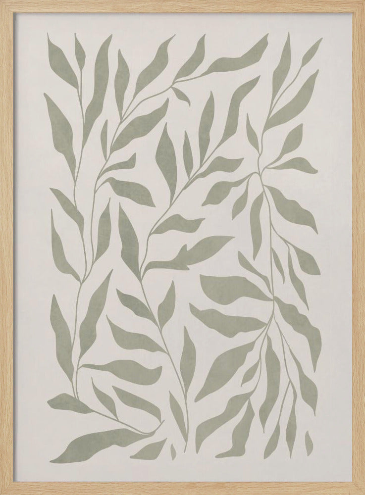 Olive Green Leaves | Poster