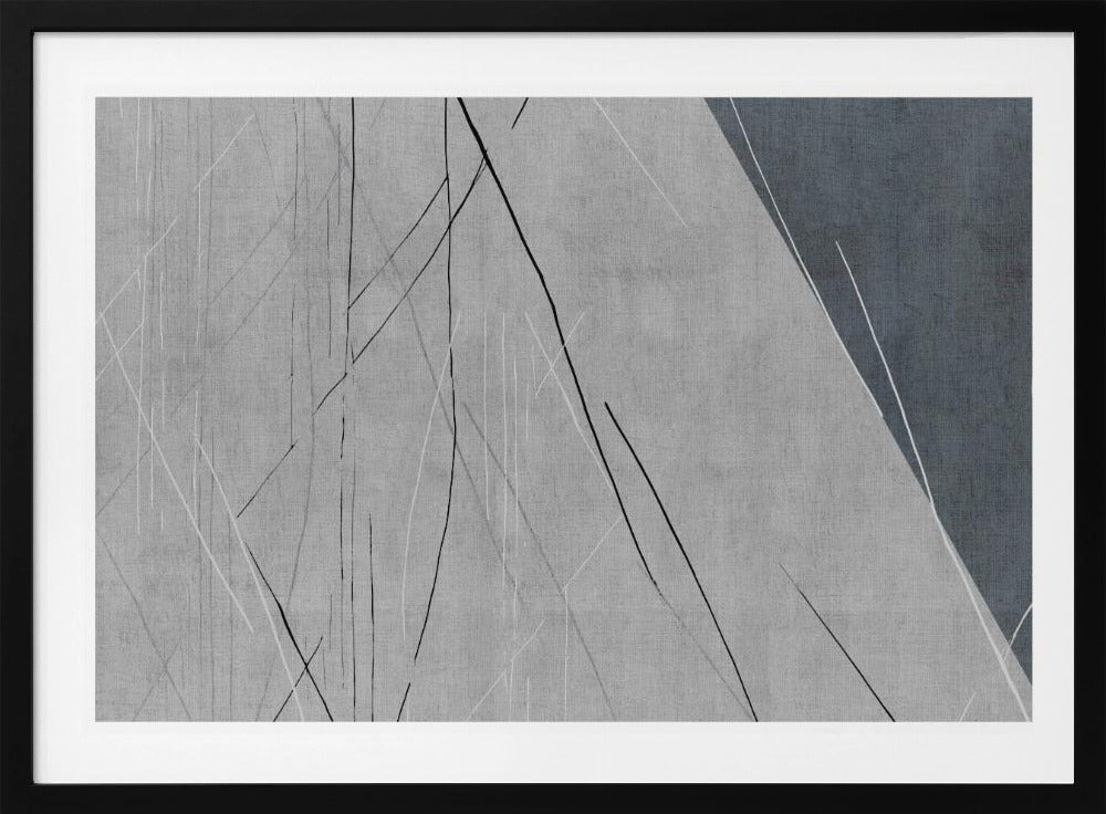 Abstract Lines on Grey | Poster