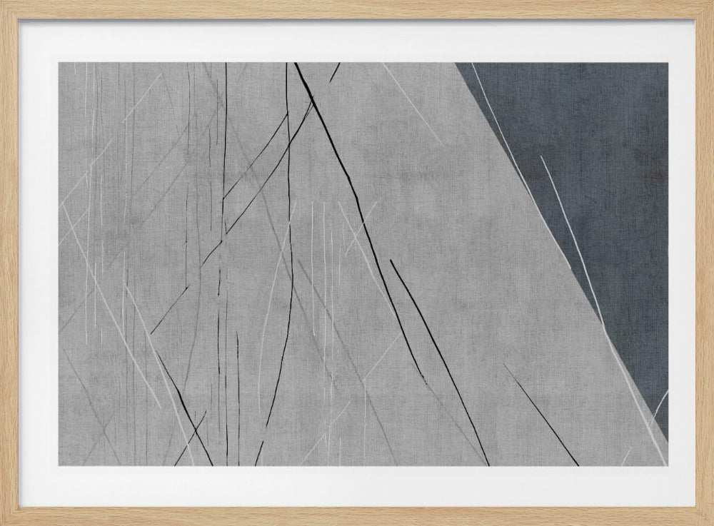 Abstract Lines on Grey | Poster