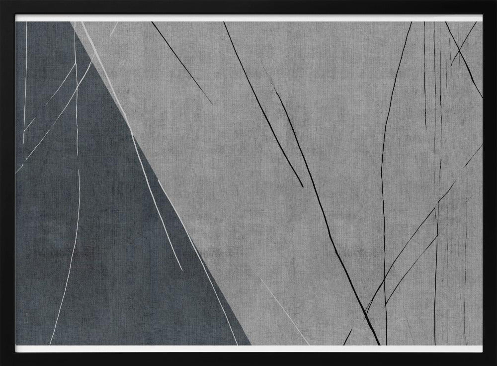 Abstract Lines on Grey | Poster