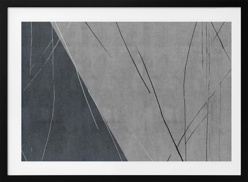 Abstract Lines on Grey | Poster