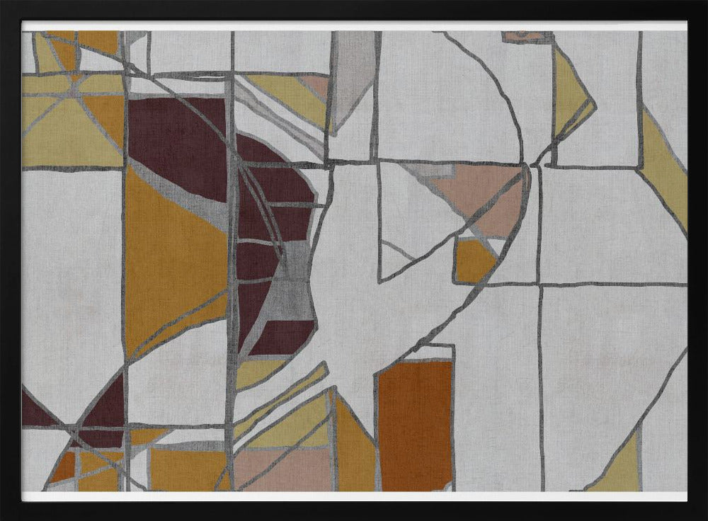 Abstract Geometric Forms in Warm Tones | Poster