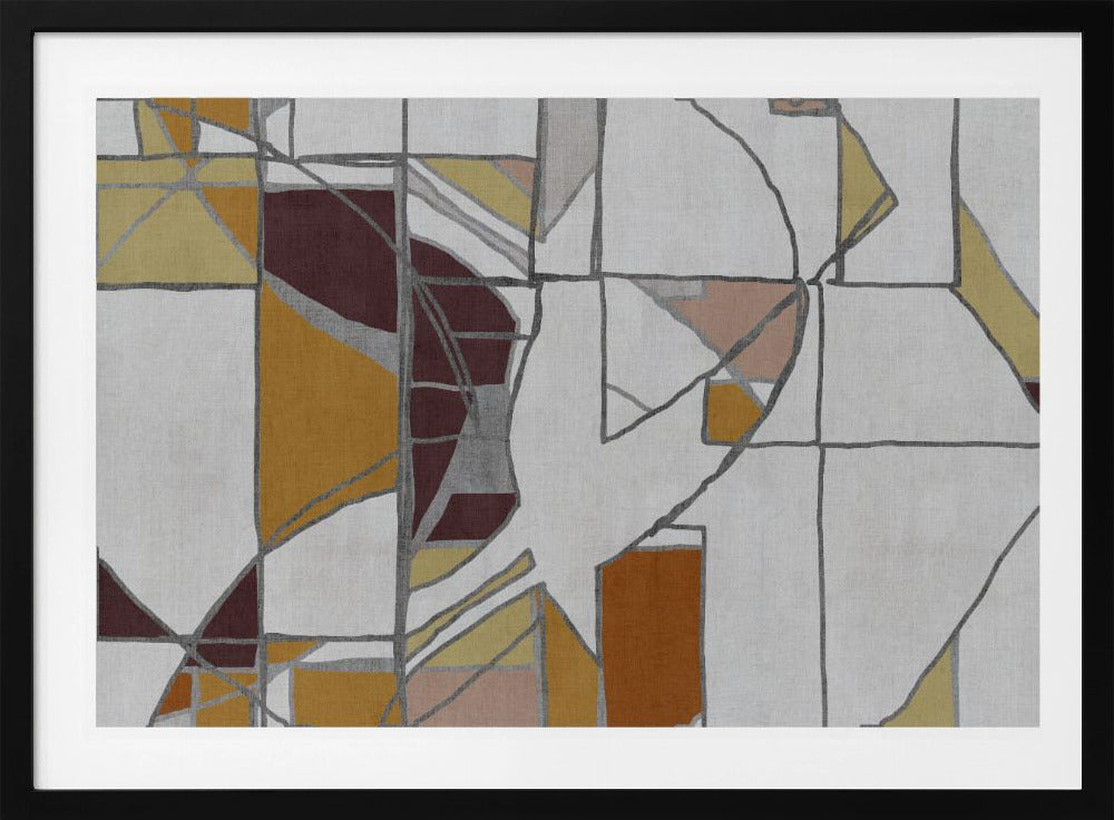 Abstract Geometric Forms in Warm Tones | Poster