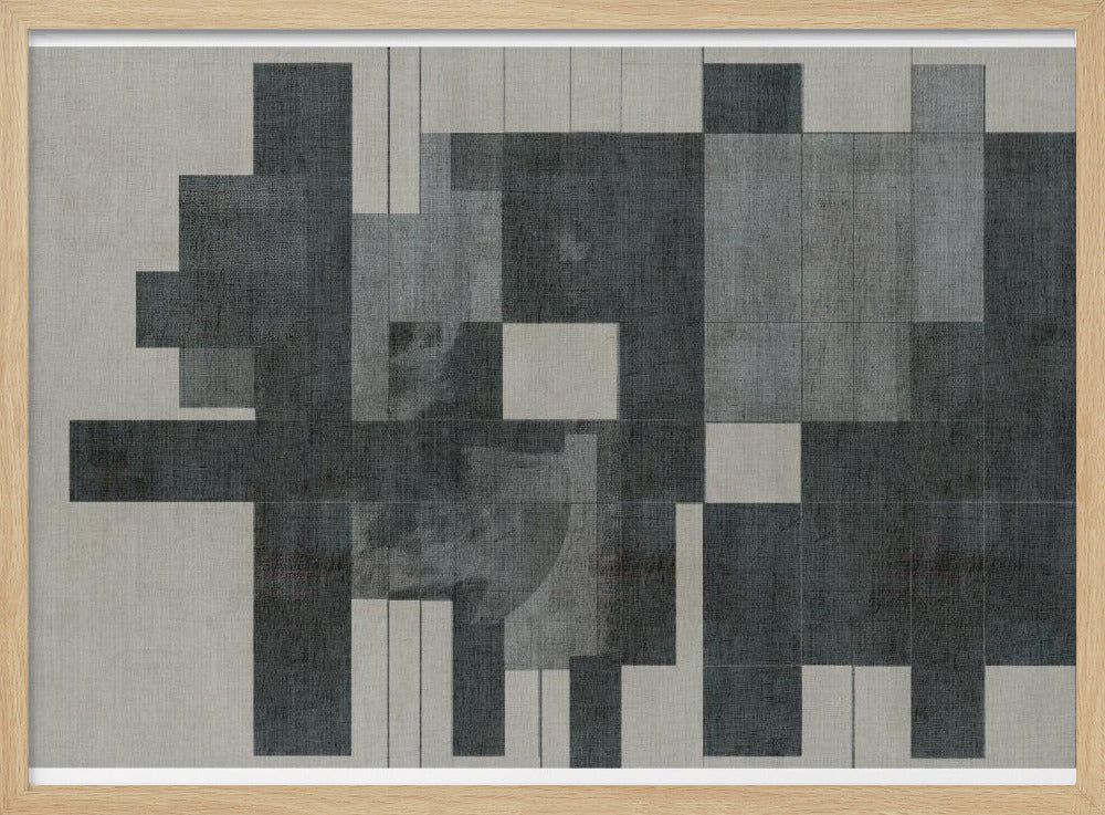 Mid Century Modern Composition in Grayscale | Poster