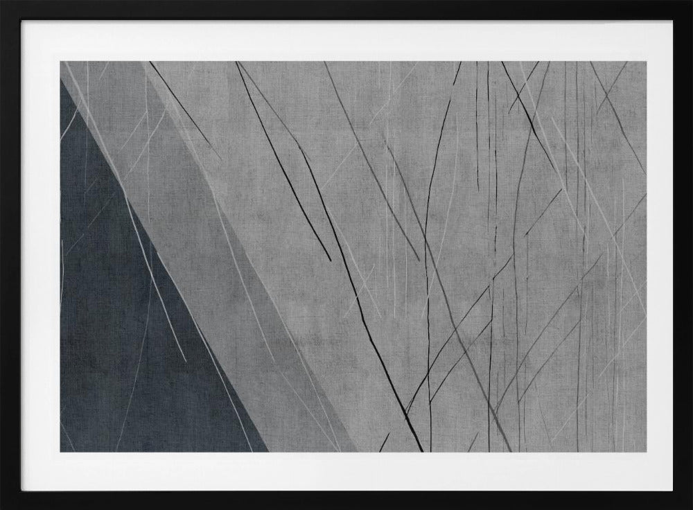 Abstract Lines on Grey | Poster