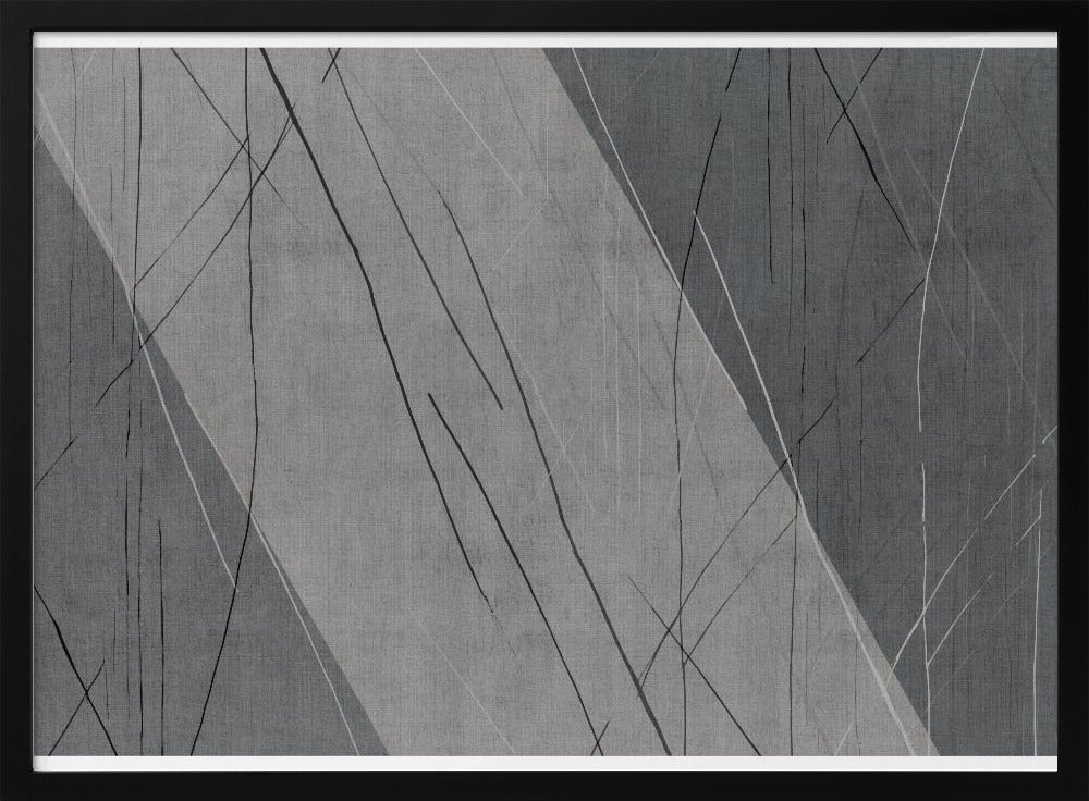 Abstract Lines on Grey | Poster