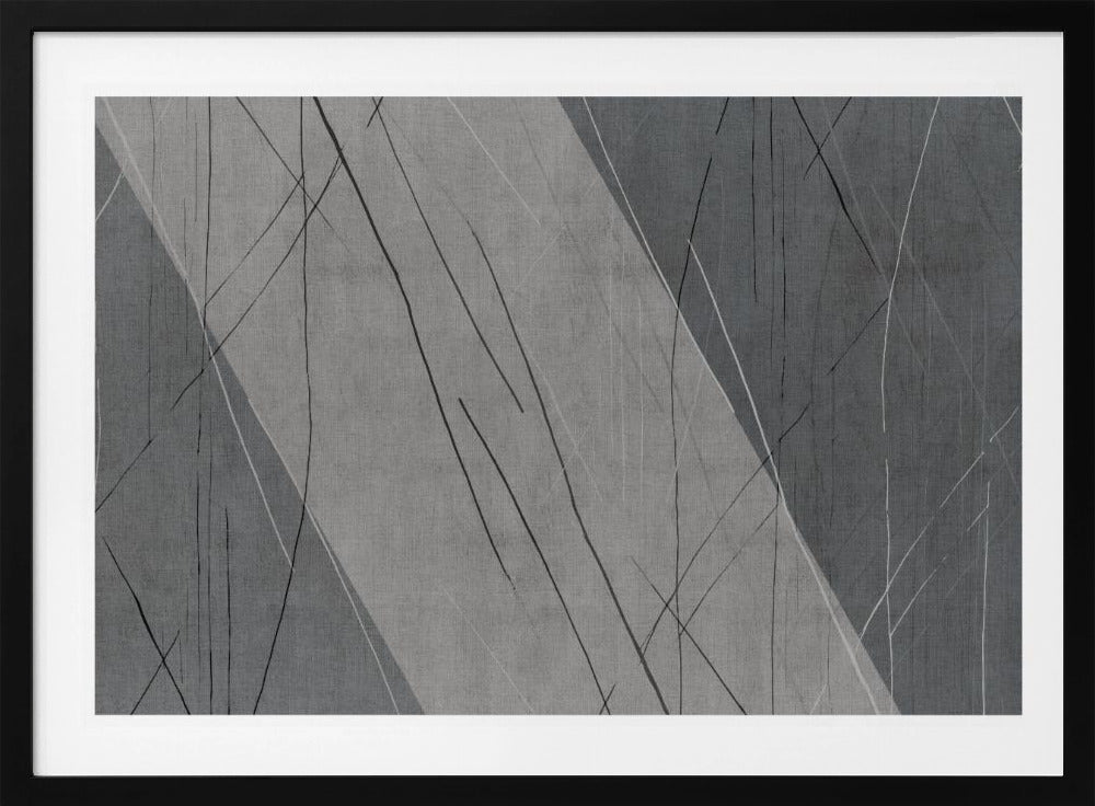 Abstract Lines on Grey | Poster