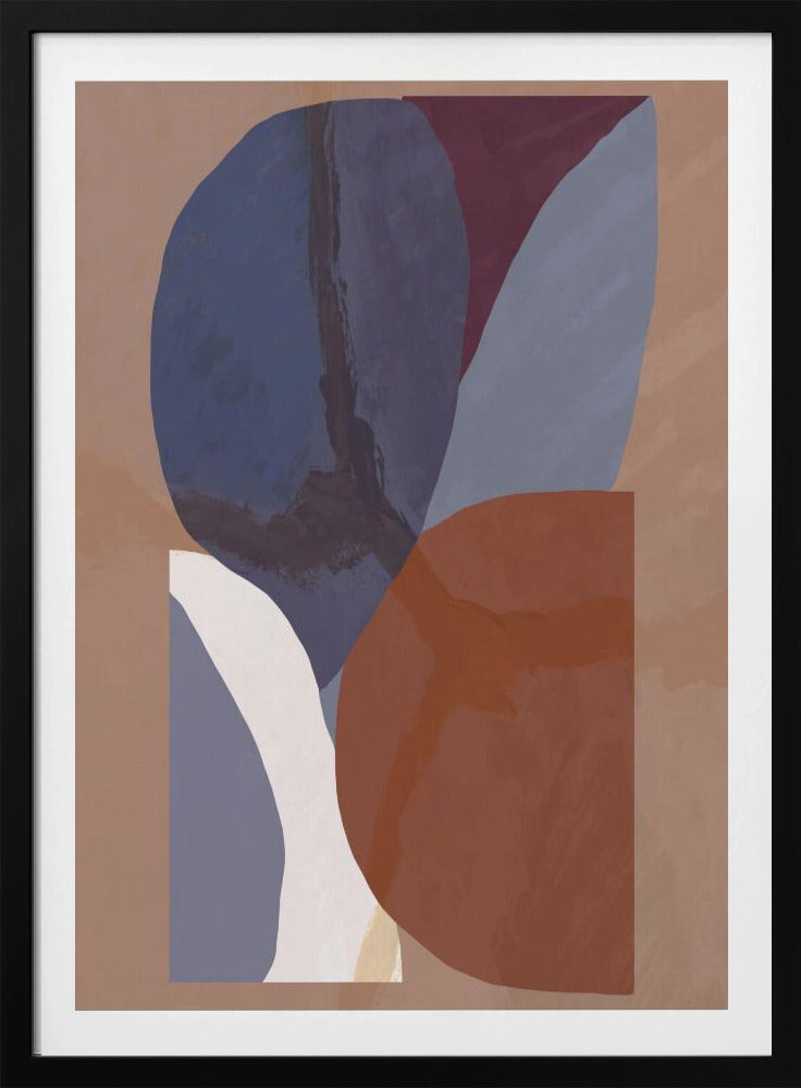 Geometric Shapes In Muted Colorful Tones | Poster
