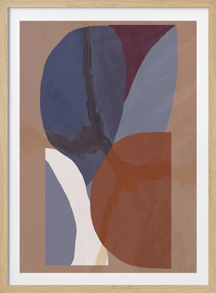 Geometric Shapes In Muted Colorful Tones | Poster