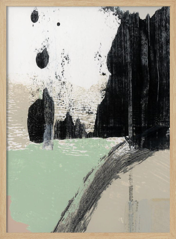 Dynamic Brushstrokes And Monochrome Contrasts | Poster