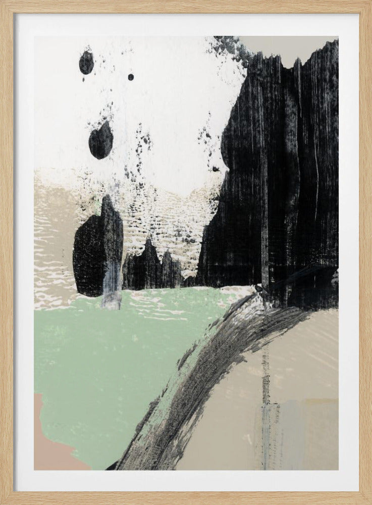 Dynamic Brushstrokes And Monochrome Contrasts | Poster