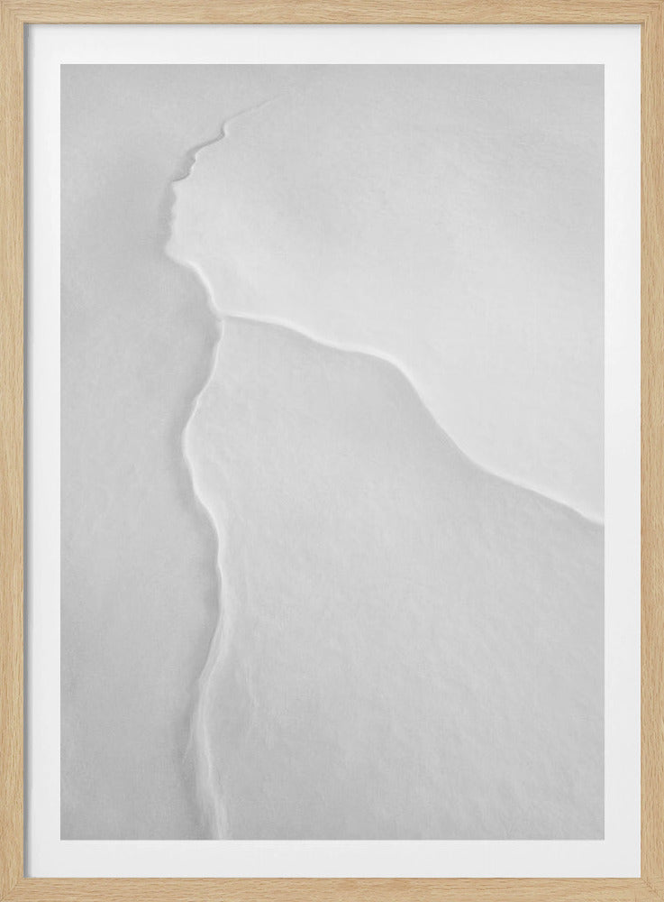 Pretty Woman with White Scarf in the Wind | Poster