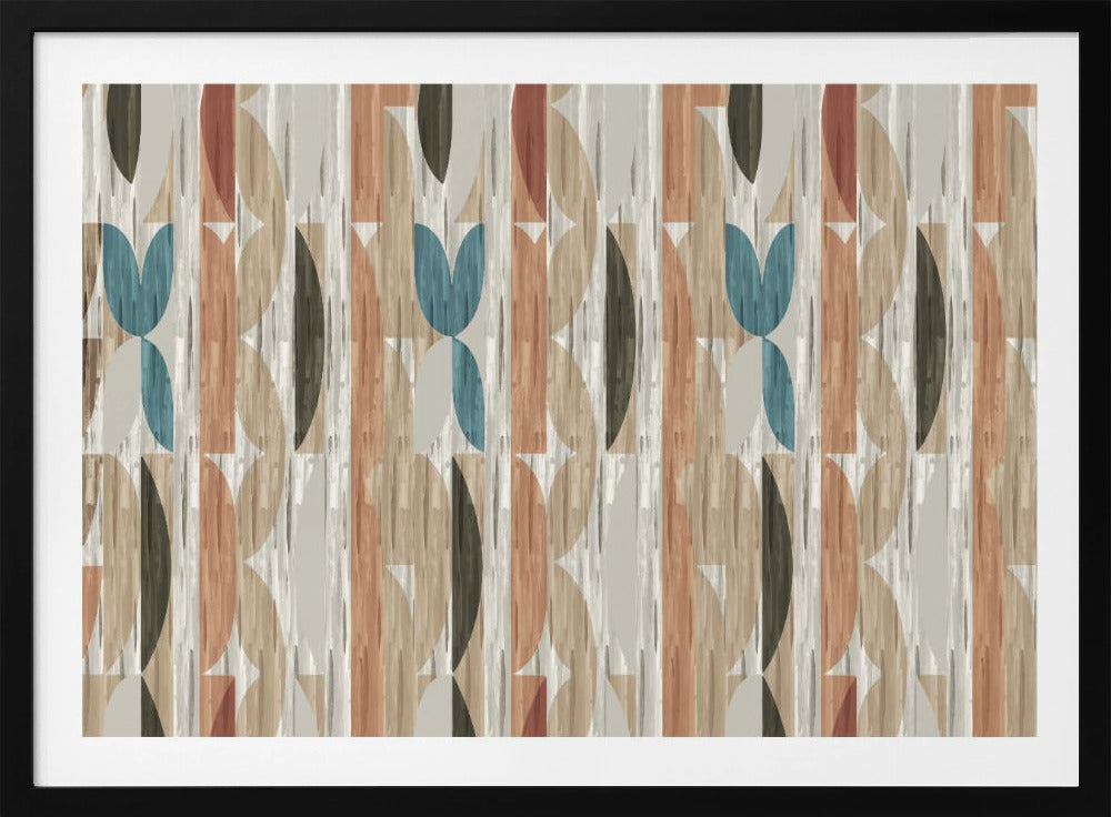 Retro Modern Shapes With Geometric Abstract Design | Poster