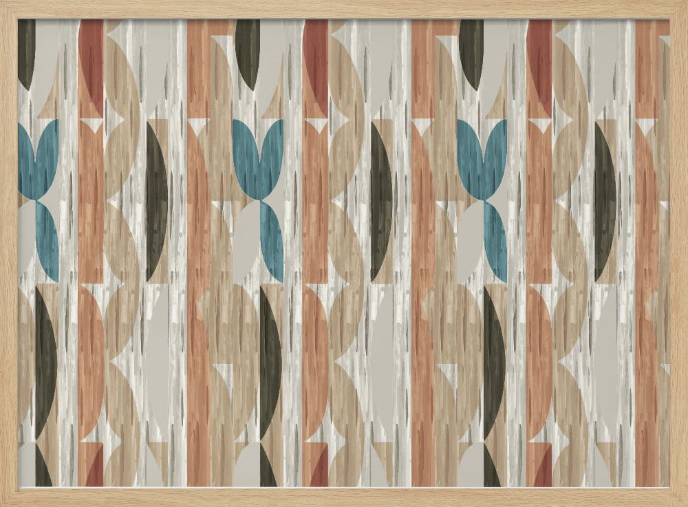 Retro Modern Shapes With Geometric Abstract Design | Poster