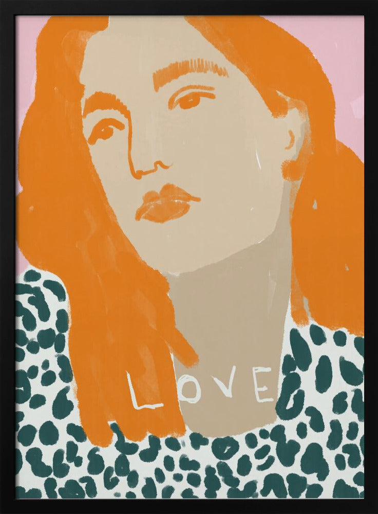 Portrait of a Woman with Orange Hair | Poster