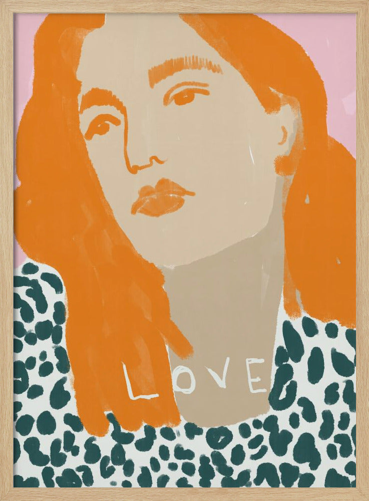 Portrait of a Woman with Orange Hair | Poster