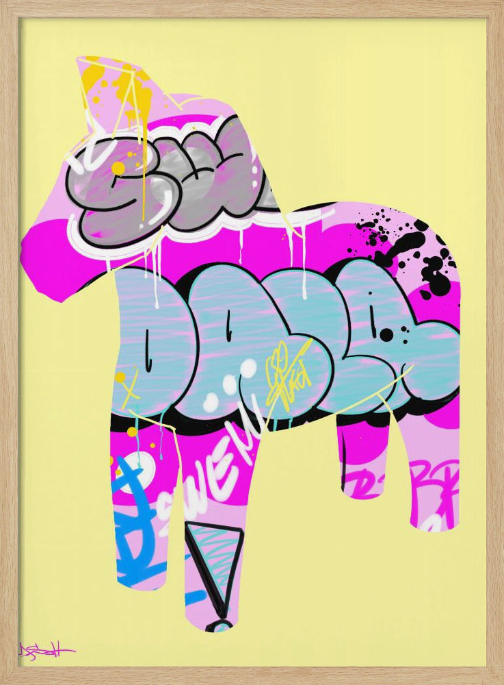 Graffiti Style Dala Horse | Poster